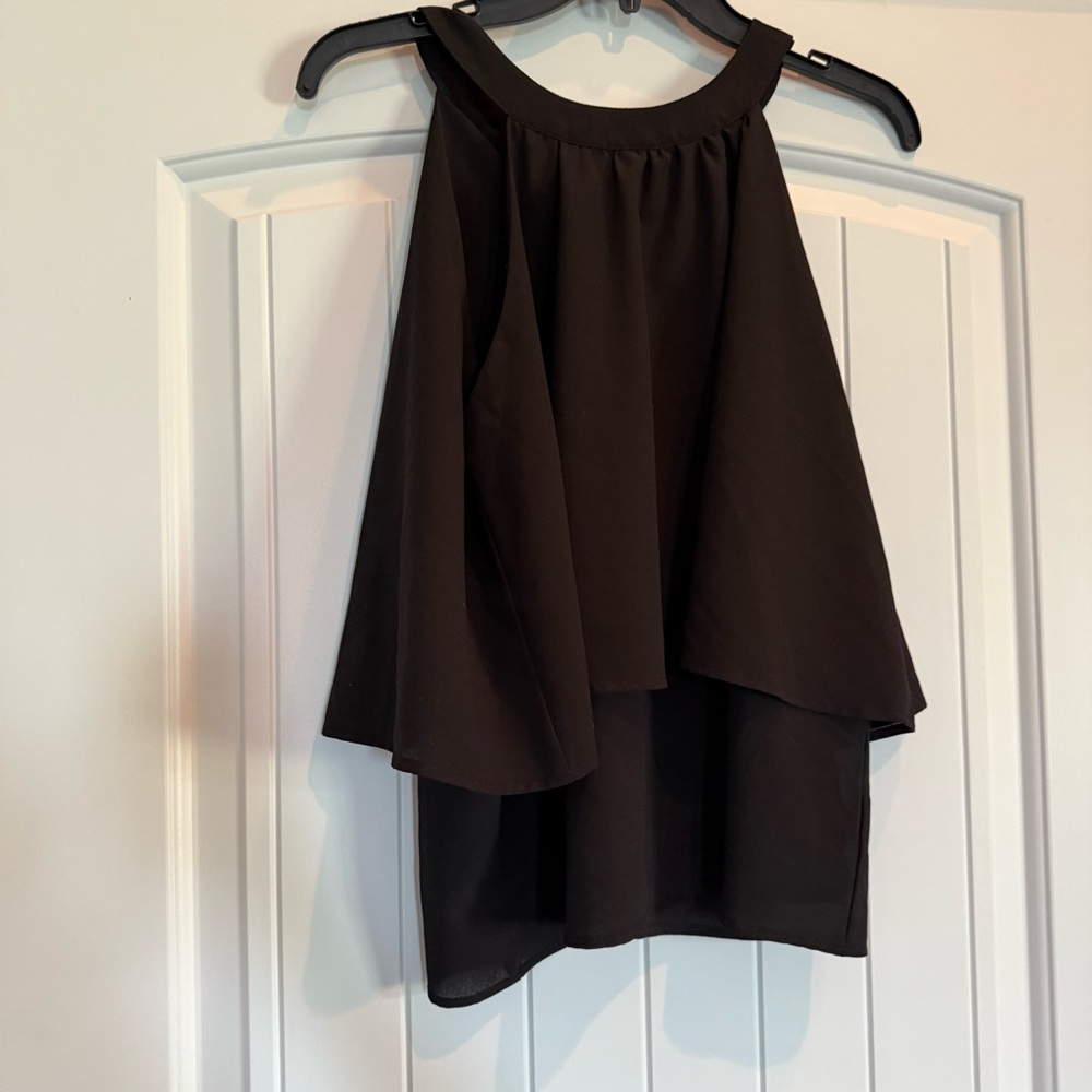 Elegant Black Halter Top